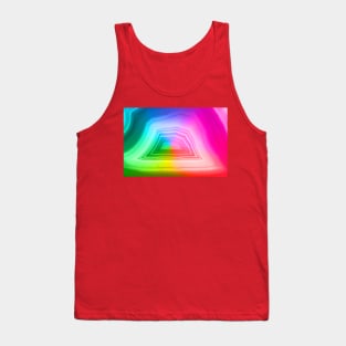 Fancy radiant rainbow colors agate slice mineral Tank Top